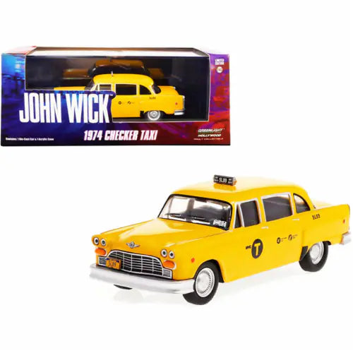 Checker Taxi 1974 "John Wick" cu vitrina plexiglass - 1/43 Greenlight