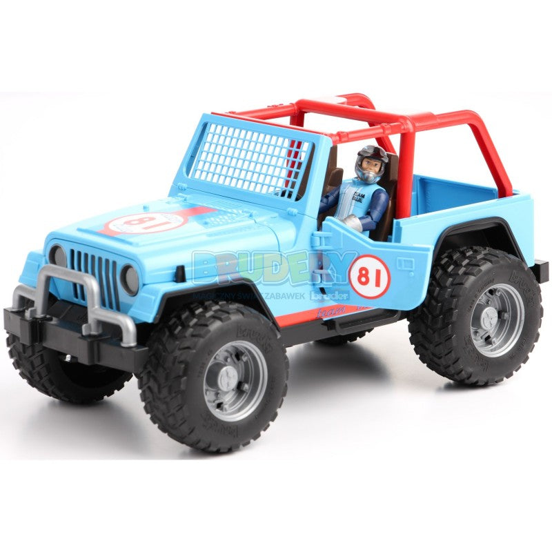 BRUDER 02541 - Jeep albastru cu sofer