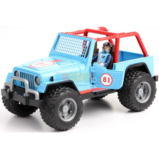 BRUDER 02541 - Jeep albastru cu sofer