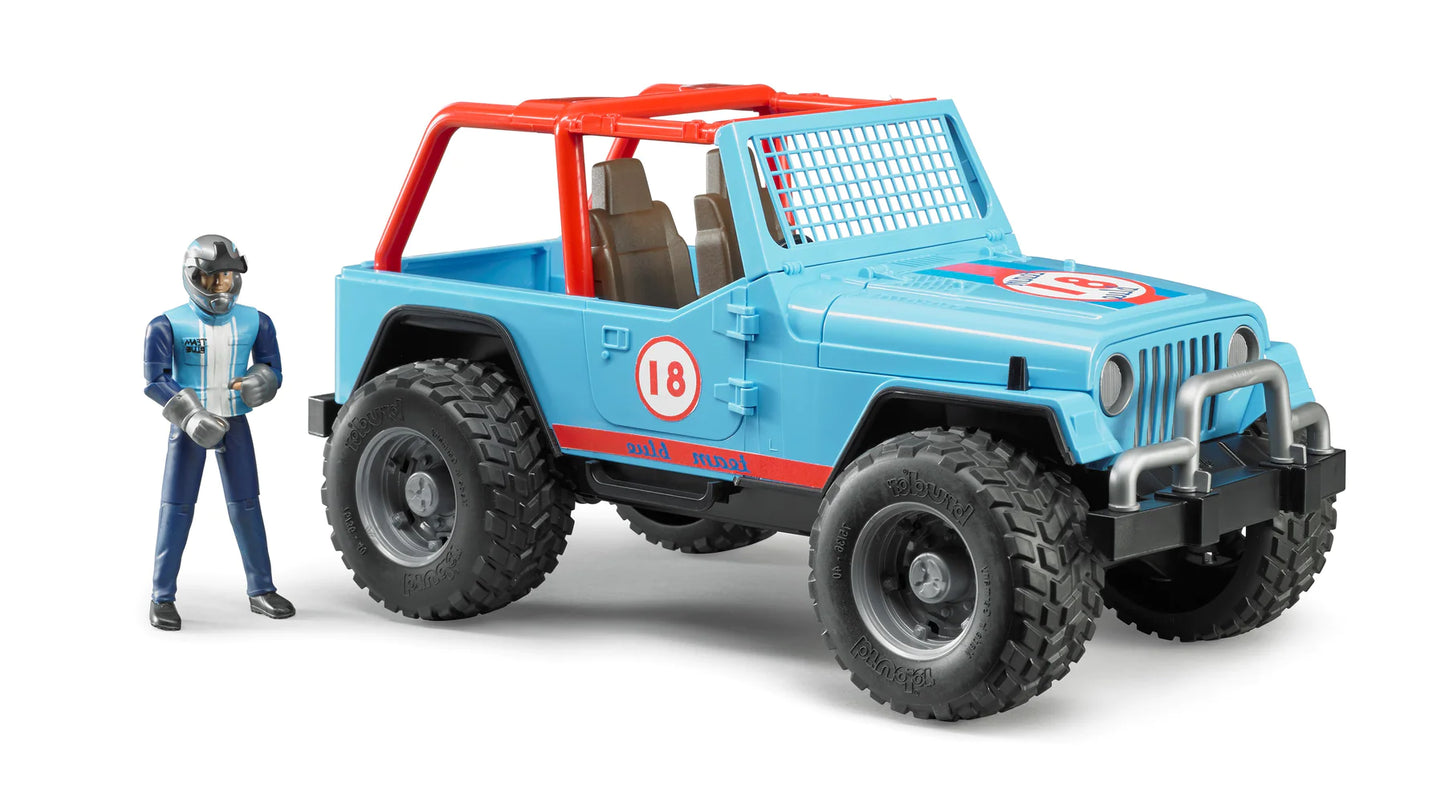 BRUDER 02541 - Jeep albastru cu sofer