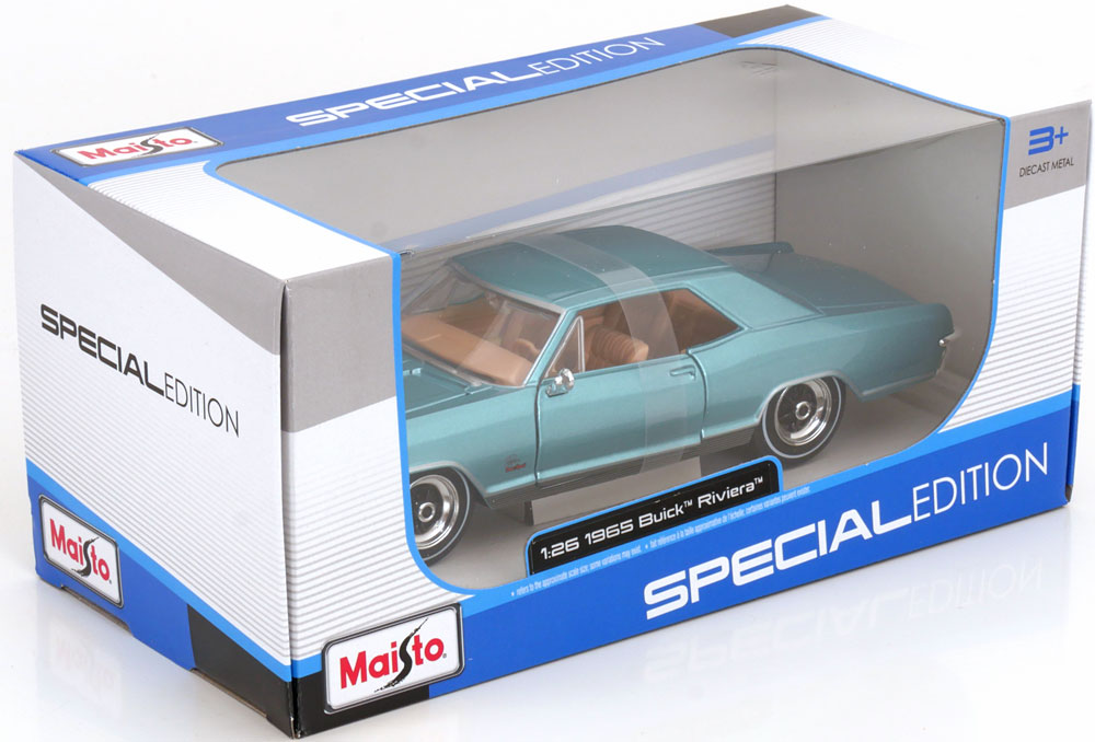 Buick Riviera 1965 turquoise - 1/26 Maisto