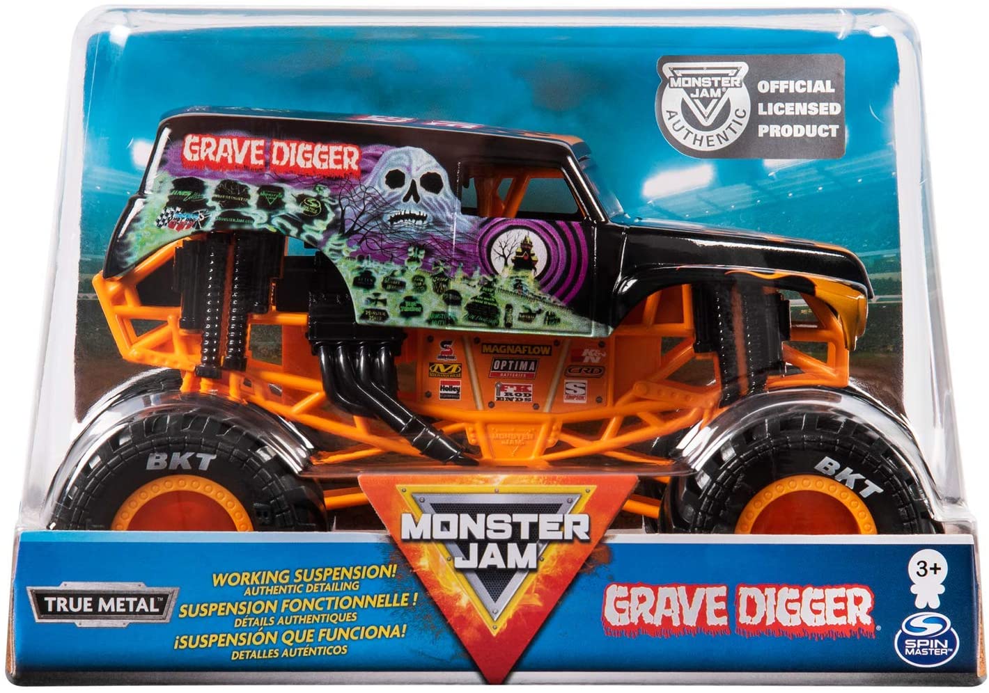 Monster Jam Grave Digger portocaliu/negru - 1/24 Spin Master