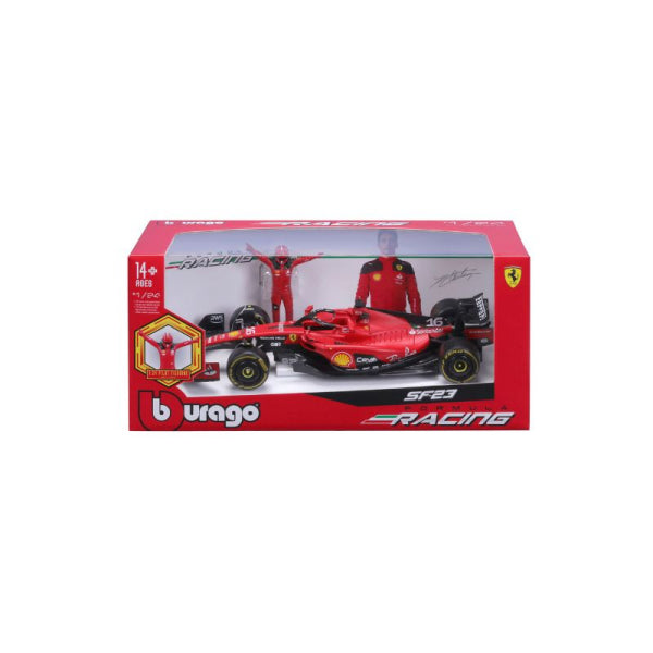 Formula 1 Ferrari SF-23 #55 cu figurina Carlos Sainz jr. - 1/24 Bburago