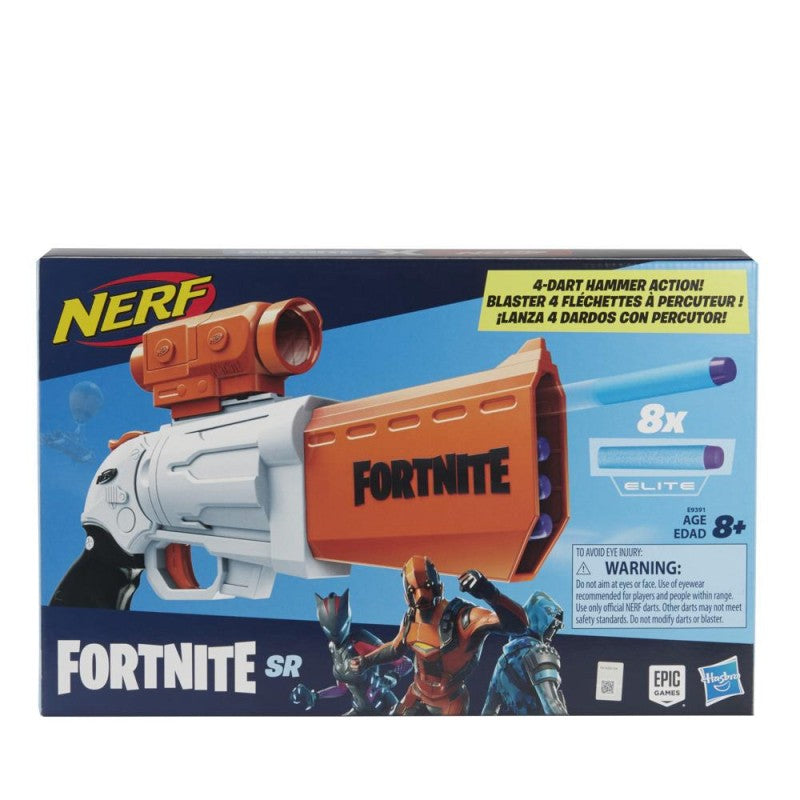 Pistol Nerf Fortnite SR cu 8 gloante