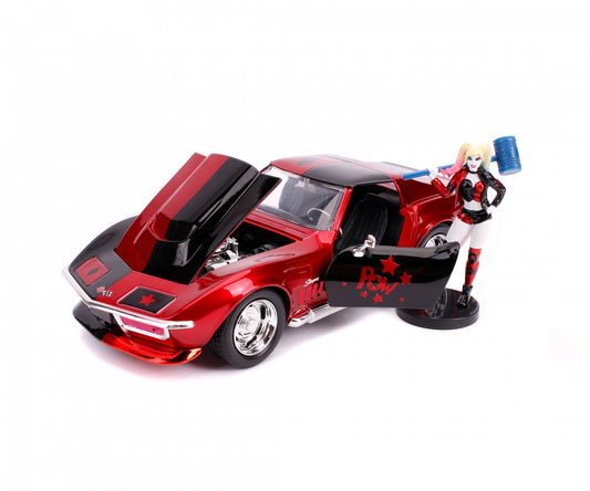 Chevy Corvette Stingray 1969 si figurina Harley Quinn - 1/24 Jada