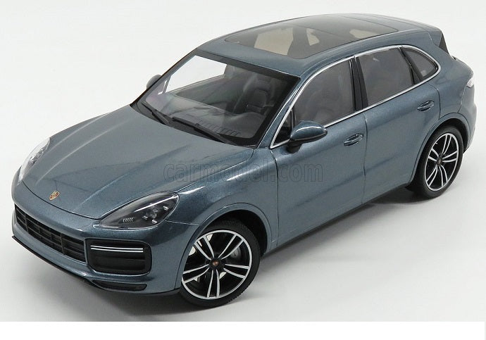 Porsche Cayenne Turbo S 2017 blue metallic 1/300 pcs - 1/18 Minichamps ( EDITIE LIMITATA )