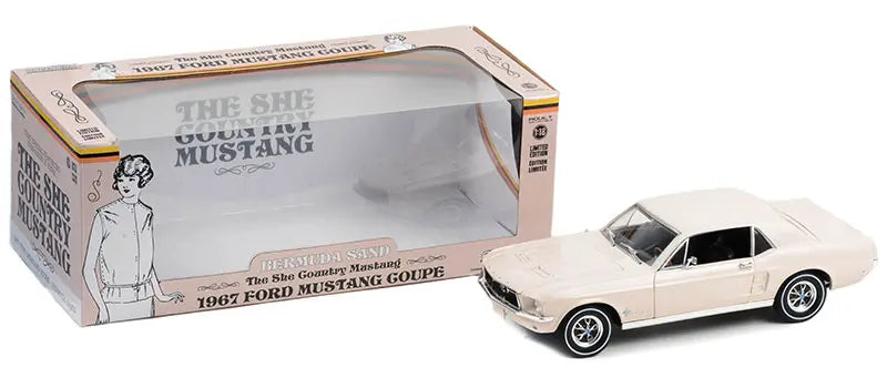 Ford Mustang Coupe 1967 "The She Country Mustang" Bermuda Sand - 1/18 Greenlight