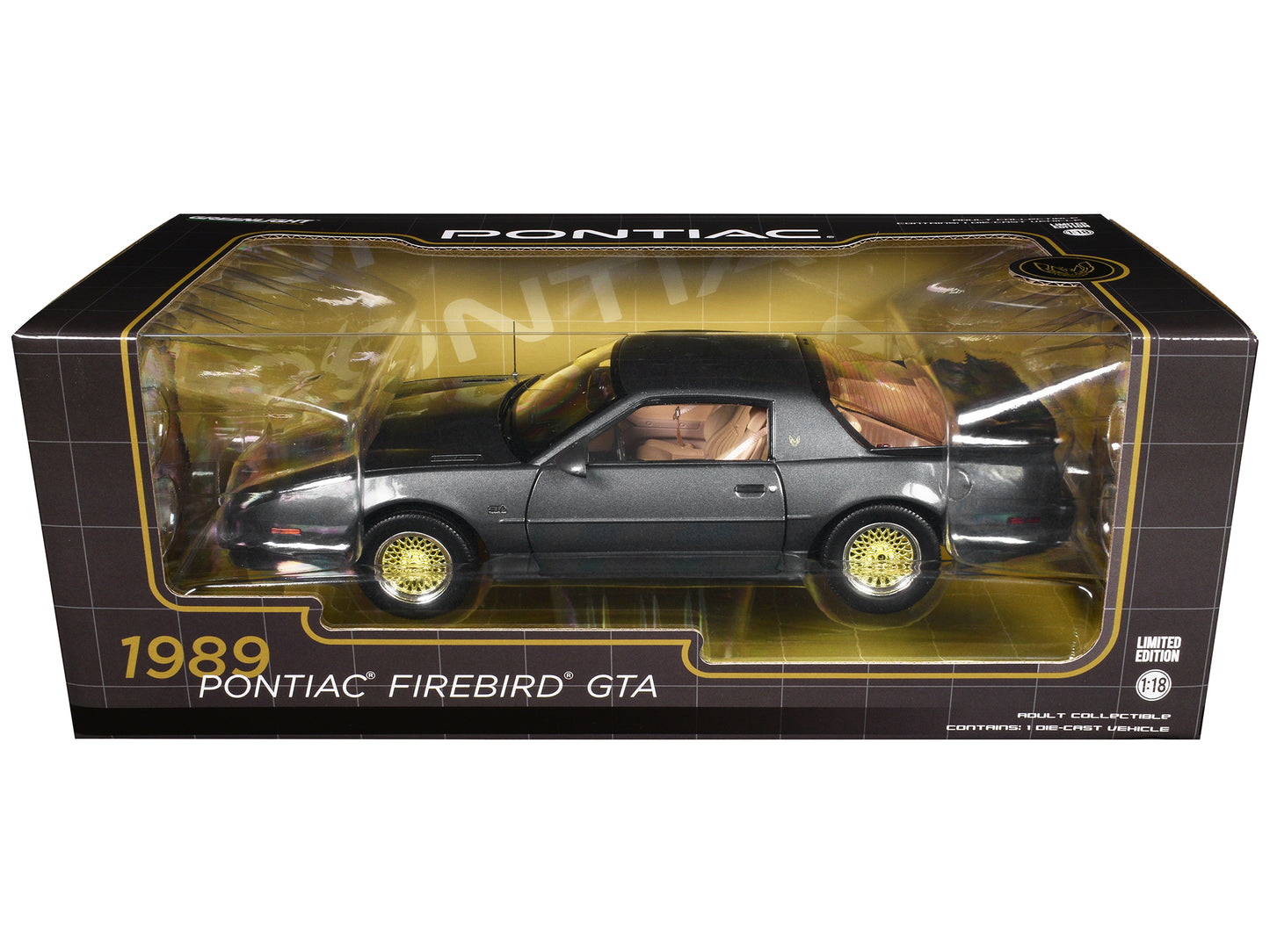 Pontiac Firebird GTA 1989 grey - 1/18 Greenlight