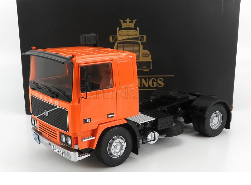 Camion Volvo F10 Truck Deutrans year 1977 orange / black - 1/18 ROAD KINGS