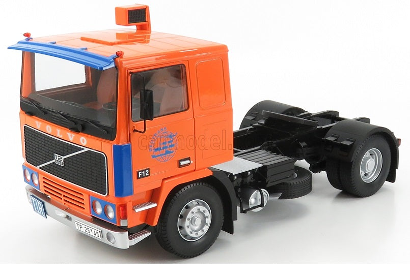 Camion Volvo F12 1977 portocaliu/albastru/negru - 1/18 Road Kings