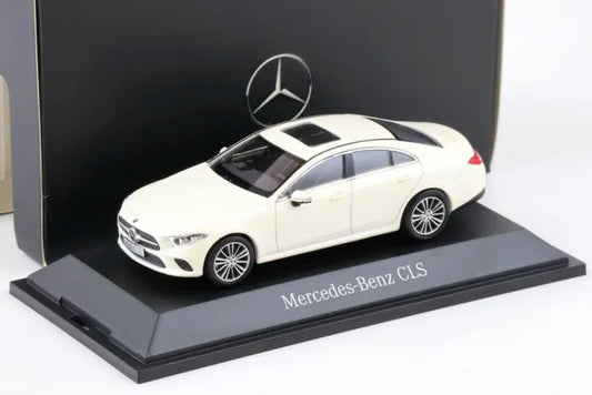 Mercedes CLS alb 2018 cu vitrina plexiglass - 1/43 Norev