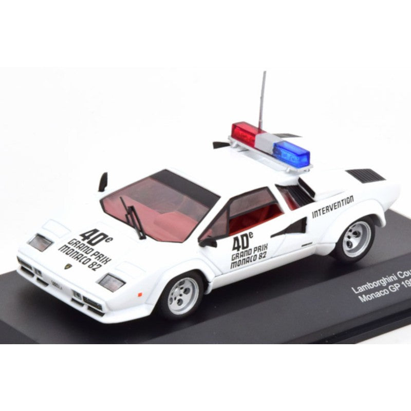 Lamborghini Countach alb Pace Car Monaco GP 1982 cu vitrina plexiglass - 1/43 Werk83