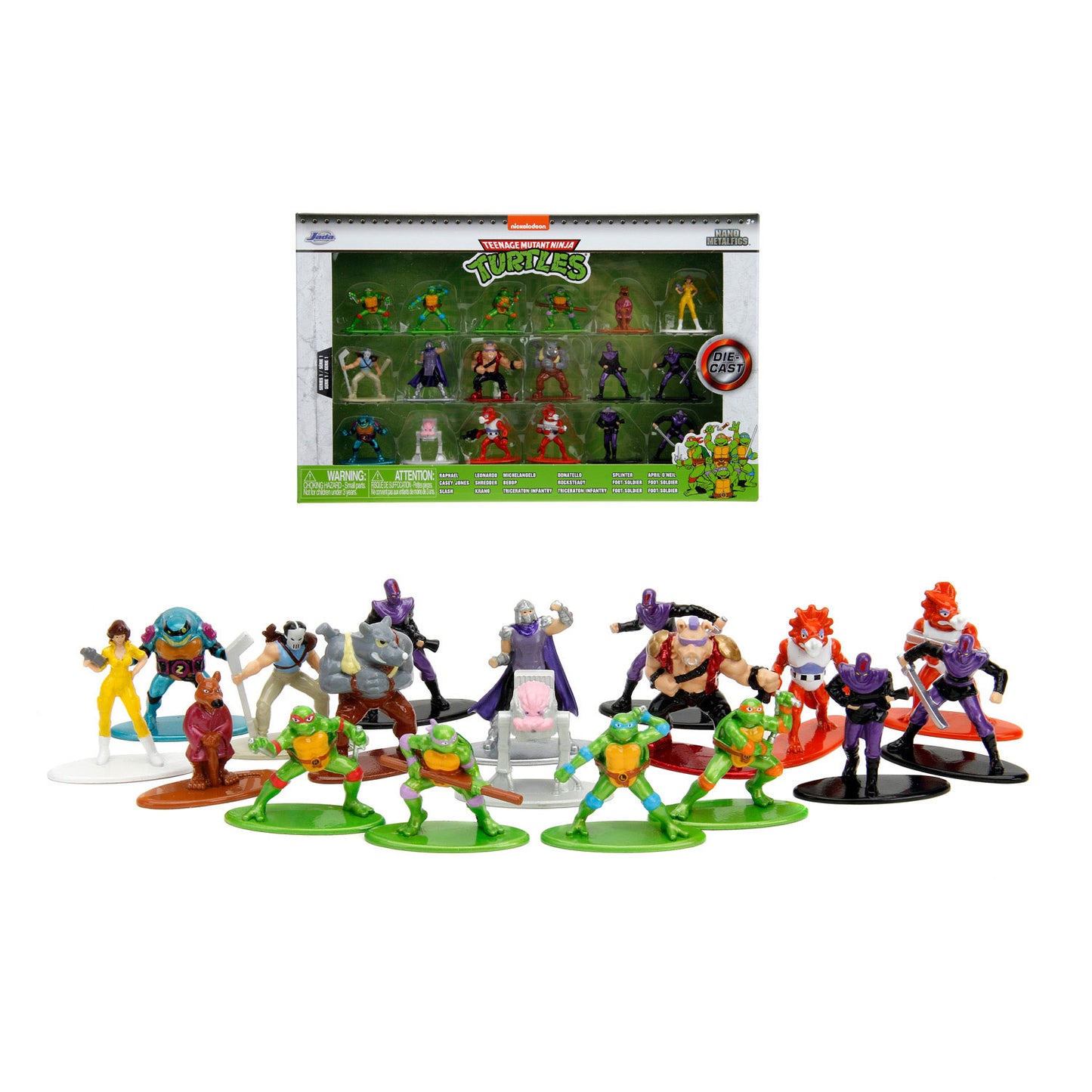 Set 18 figurine metalice 4cm Teenage Mutant Ninja Turtles - JADA