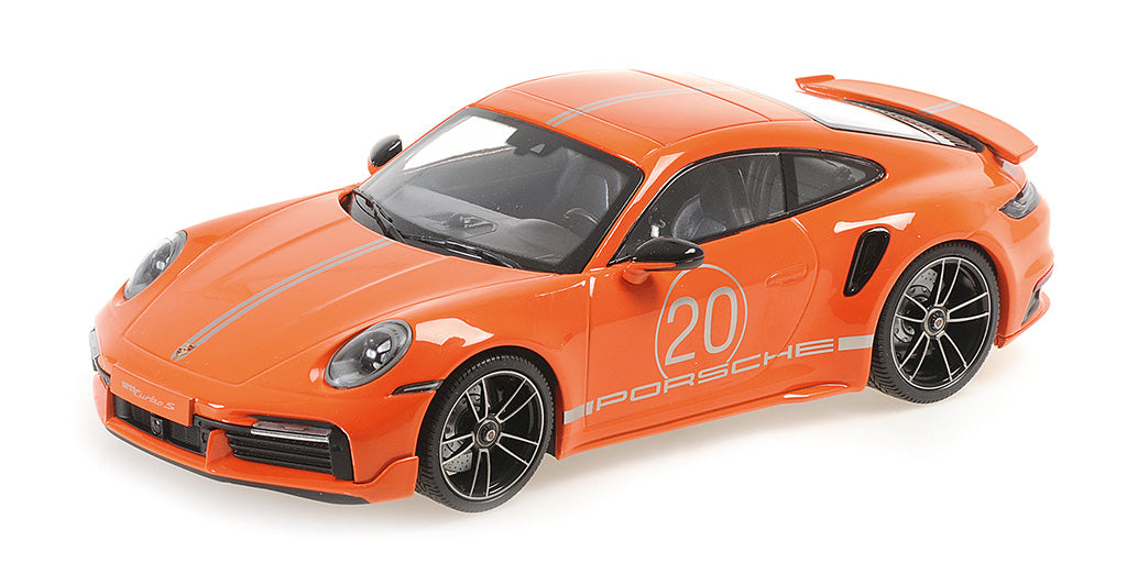 Posche 911 Turbo S orange 1/504 pcs - 1/18 Minichamps ( EDITIE LIMITATA )