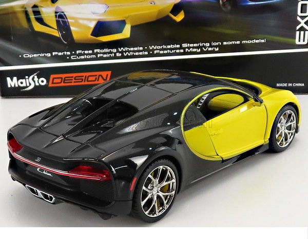 Bugatti Chiron Exotics galben/negru - 1/24 Maisto Design