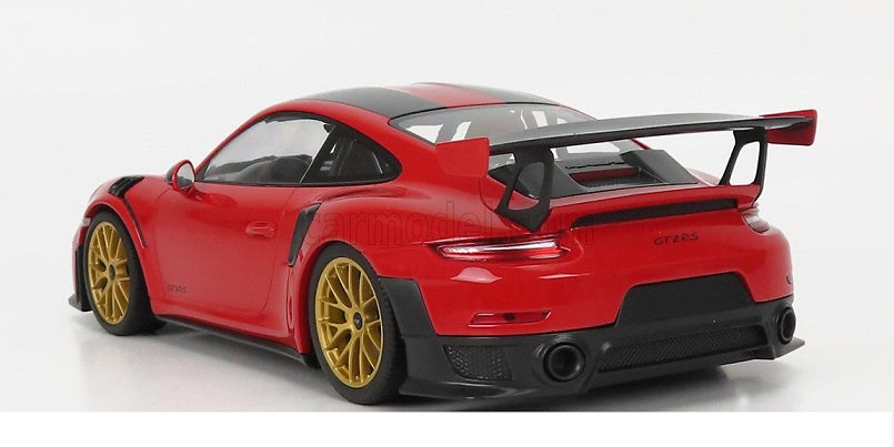 Porsche GT2 RS 2018 rosu/negru/auriu 1/300pcs - 1/18 Minichamps