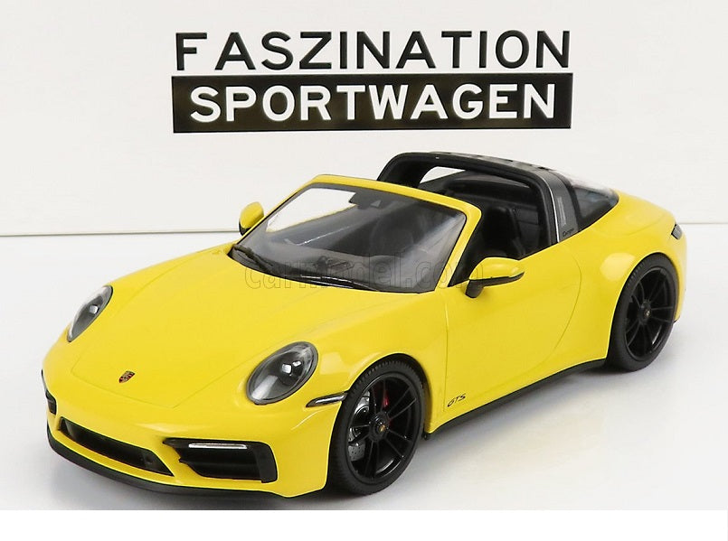 Porsche 911 (992) Targa 4 GTS galben - 1/18 Minichamps