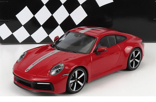 Porsche 911 Carrera 4S 2019 carmine 1/600 pcs - 1/18 Minichamps