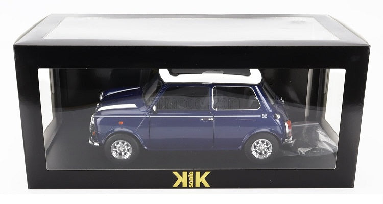 Mini Cooper albastru/alb Sunroof cu volan pe stanga - 1/12 KK-Scale