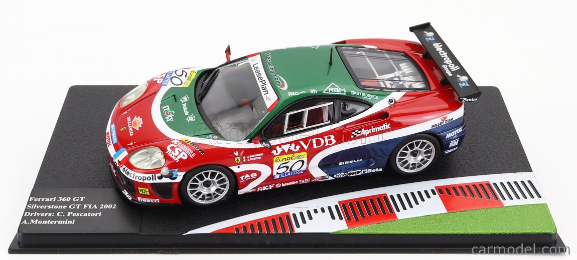 Ferrari 360 GT Silverstone GT FIA 2002 cu vitrina plexiglass - 1/43 Altaya