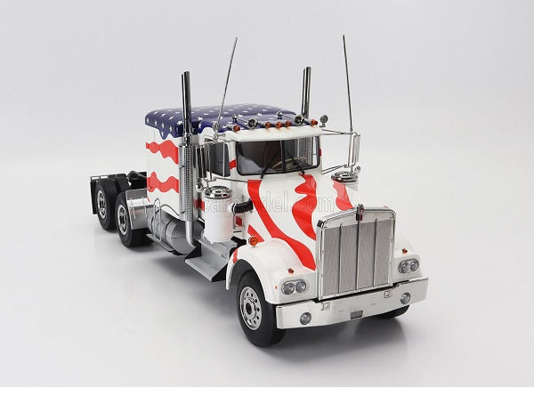 Camion Kenworth W900 stars and stripes white/red/blue - 1/18 Road Kings