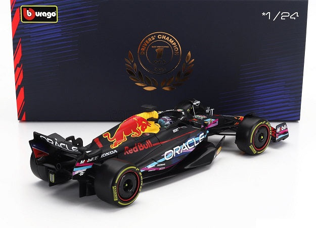 Formula 1 Oracle Red Bull Racing RB19 2023 Miami Grand Prix #1 Max Verstappen cu vitrina plexiglass - 1/24 Bburago