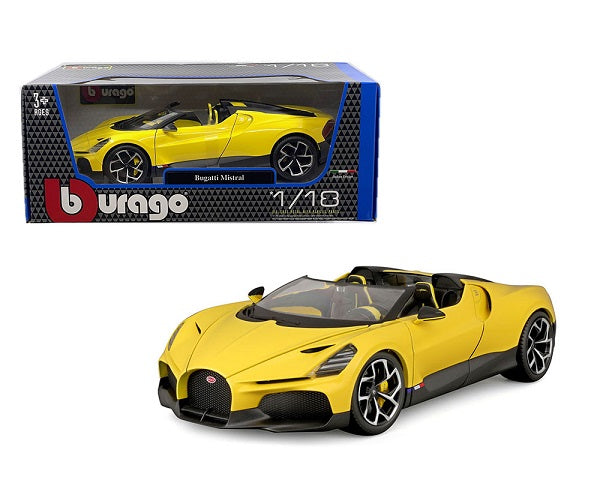 Bugatti Mistral galben - 1/18 Bburago