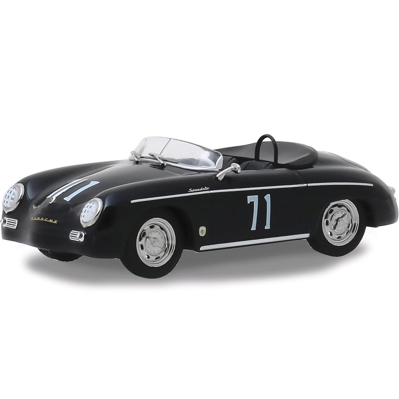 Porsche 356 Speedster Super #71 1958 negru cu vitrina plexiglass - 1/43 Greenlight