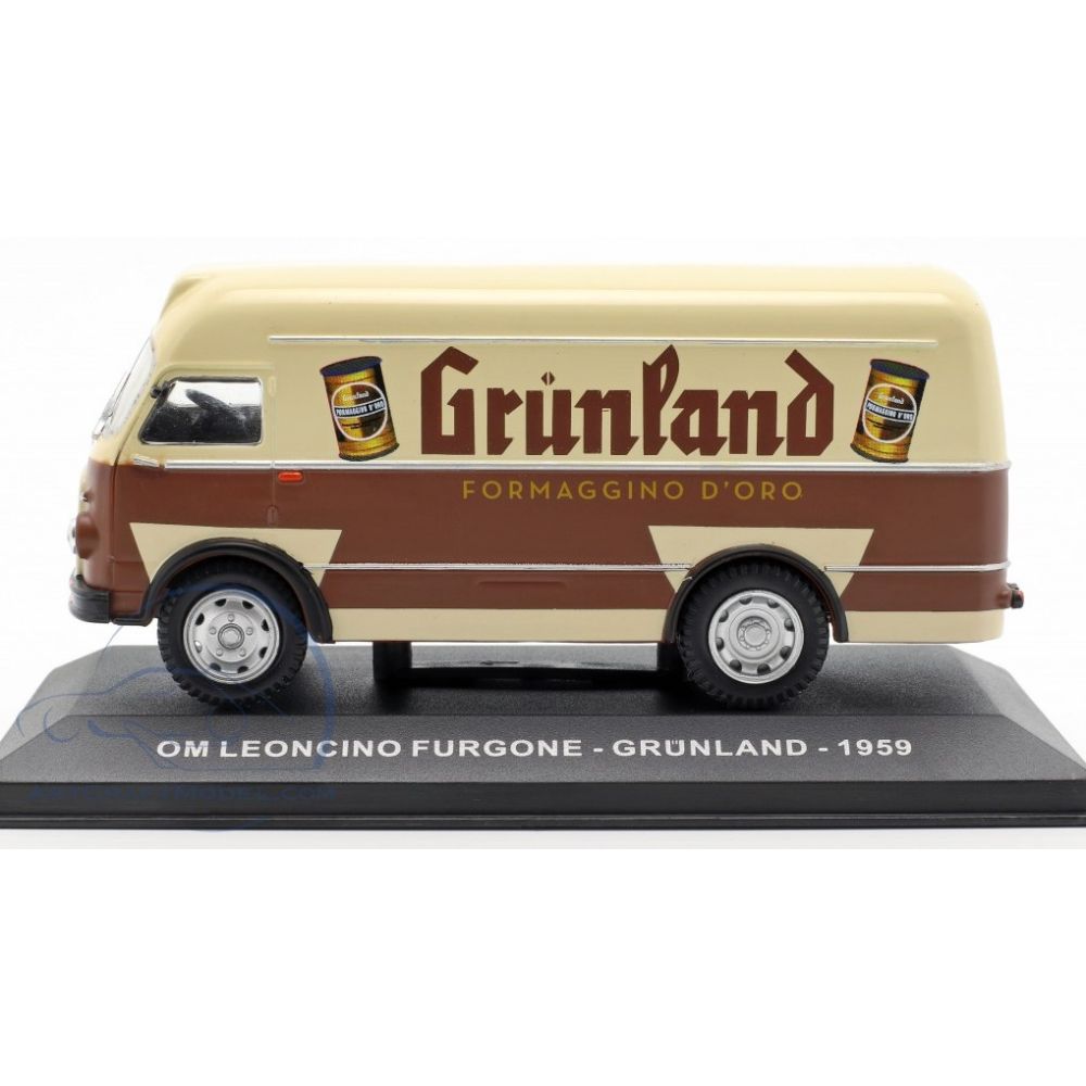 Om Leoncino Furgone - Grunland 1959 cu vitrina plexiglass - 1/43 Altaya