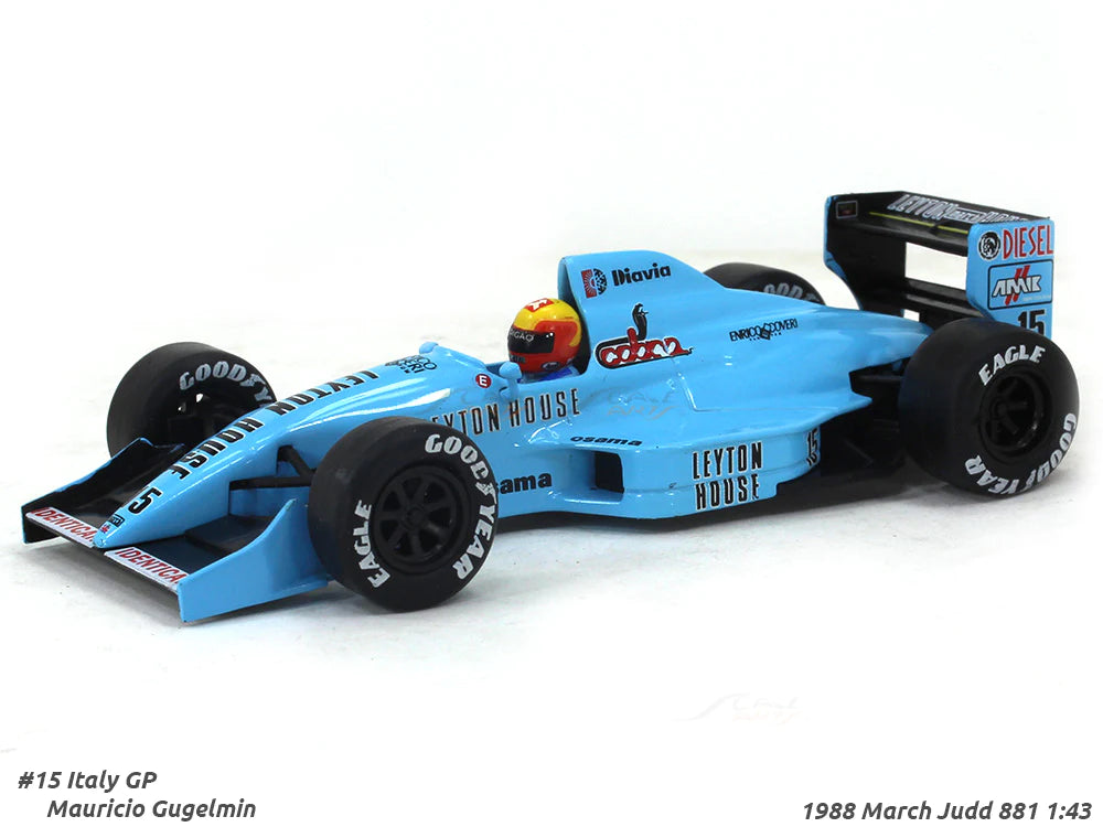 Formula 1 March Judd 881 Mauricio Gugelmin ITALY GP 1988 - 1/43 Altaya