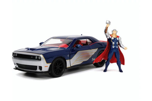 Dodge Challenger 2015 Hellcat cu figurina Thor - 1/24 Jada