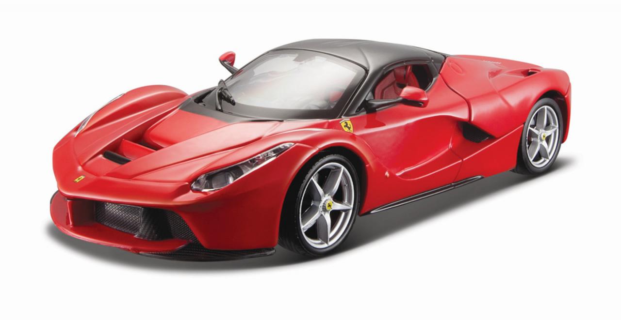 Macheta LaFerrari 2013 rosu cu vitrina plexiglass - 1/24 Bburago