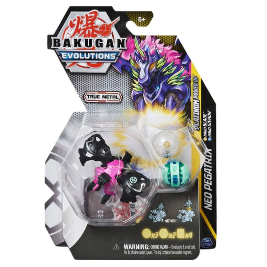 Set 3 figurine Bakugan Evolutions Platinum Series - Neo Pegatrix,Nano Blade si Nano Siphon