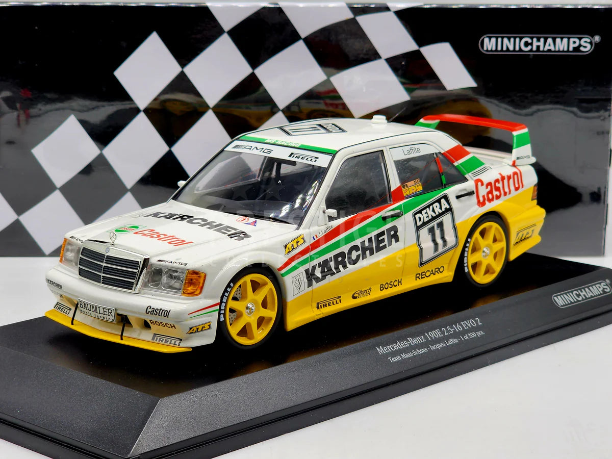 Mercedes-Benz 190E 2.5-16 Evo 2 Team Maas Schons - Jacques Laffite 1/300pcs #11 - 1/18 Minichamps