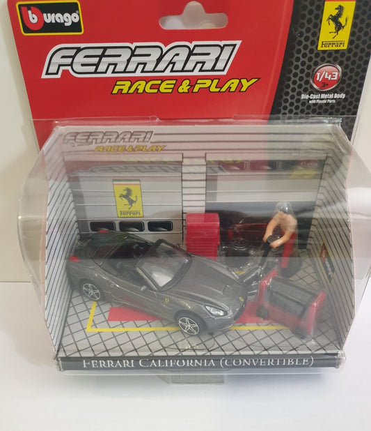 Ferrari California Convertible gri cu accesorii - 1/43 Bburago