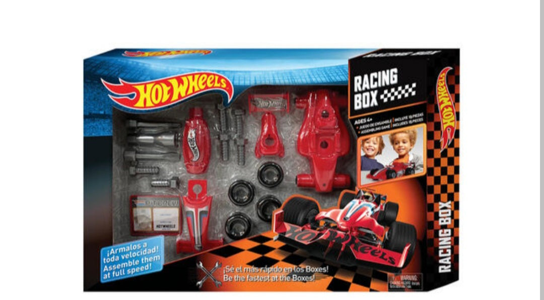 Masinuta de asamblat 18 piese Racing Box - Hot Wheels