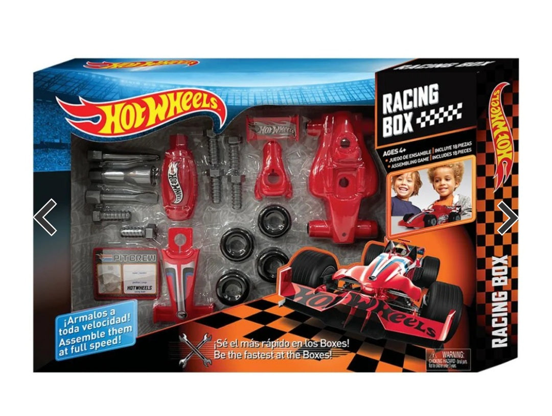 Masinuta de asamblat 18 piese Racing Box - Hot Wheels