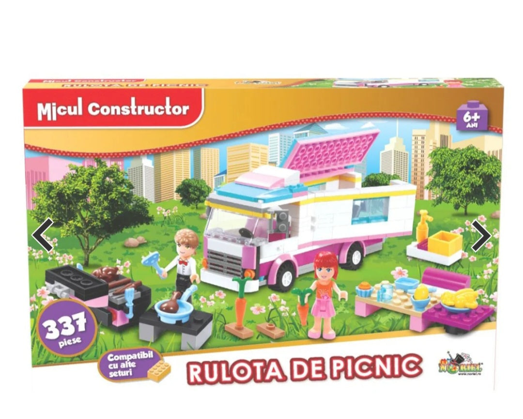 Set de construit Rulota de picnic 337 piese - Micul Constructor