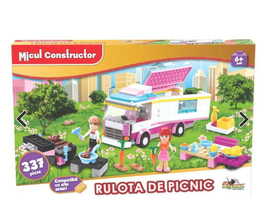 Set de construit Rulota de picnic 337 piese - Micul Constructor