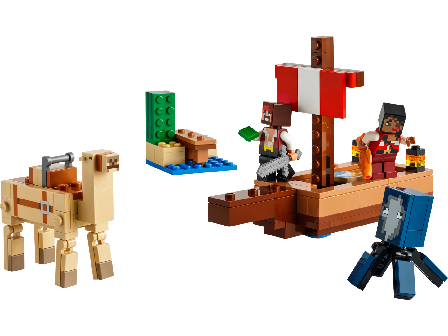 LEGO Minecraft 21259 - Calatorie pe corabia de pirati (166 piese)