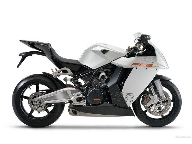 Motocicleta KTM RC8 alba - 1/12 Automaxx