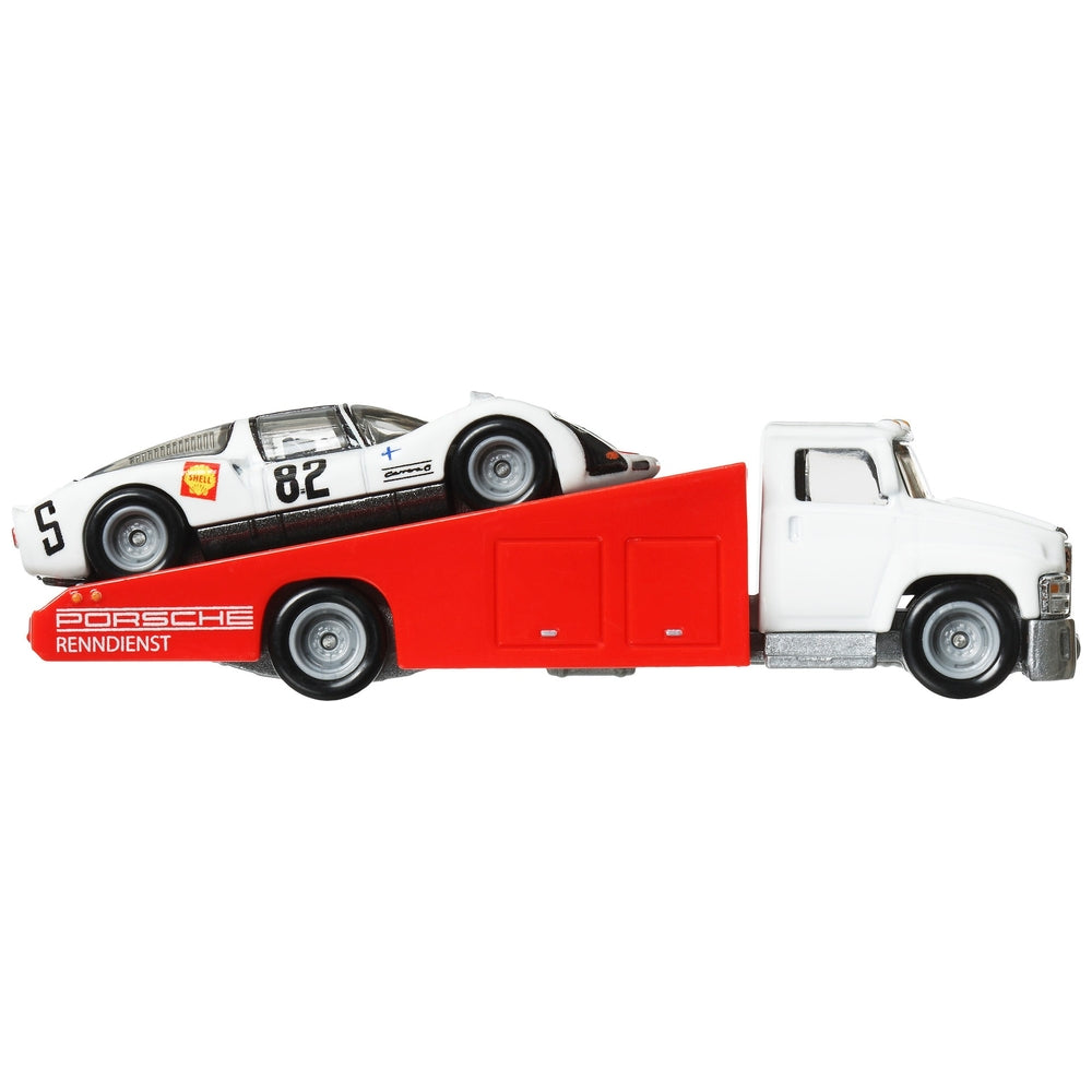 Set Transportor Porsche 906 Carrera si Carry On - 1/64 Hot Wheels Premium