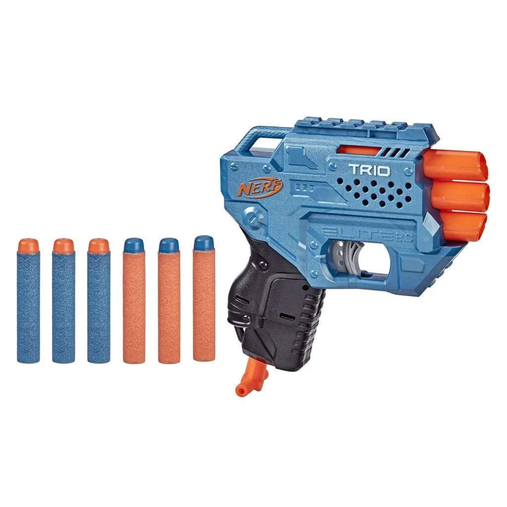 Pistol Nerf Elite 2.0 Trio TD-3 cu 6 gloante