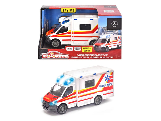 Mercedes Sprinter Ambulanta cu lumini si sunete - 1/43 Majorette