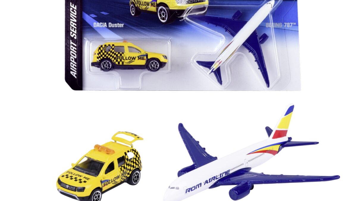 SET 2 machete Dacia Duster si Avion Boeing 787 - 1/64 Majorette