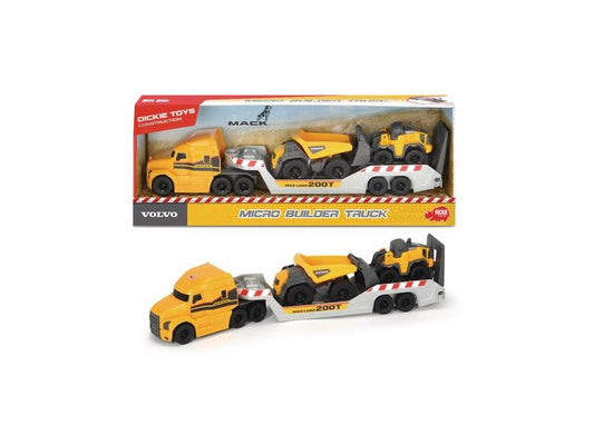 Camion de remorcare Dickie Toys - Volvo Micro Builder Truck, 32 cm