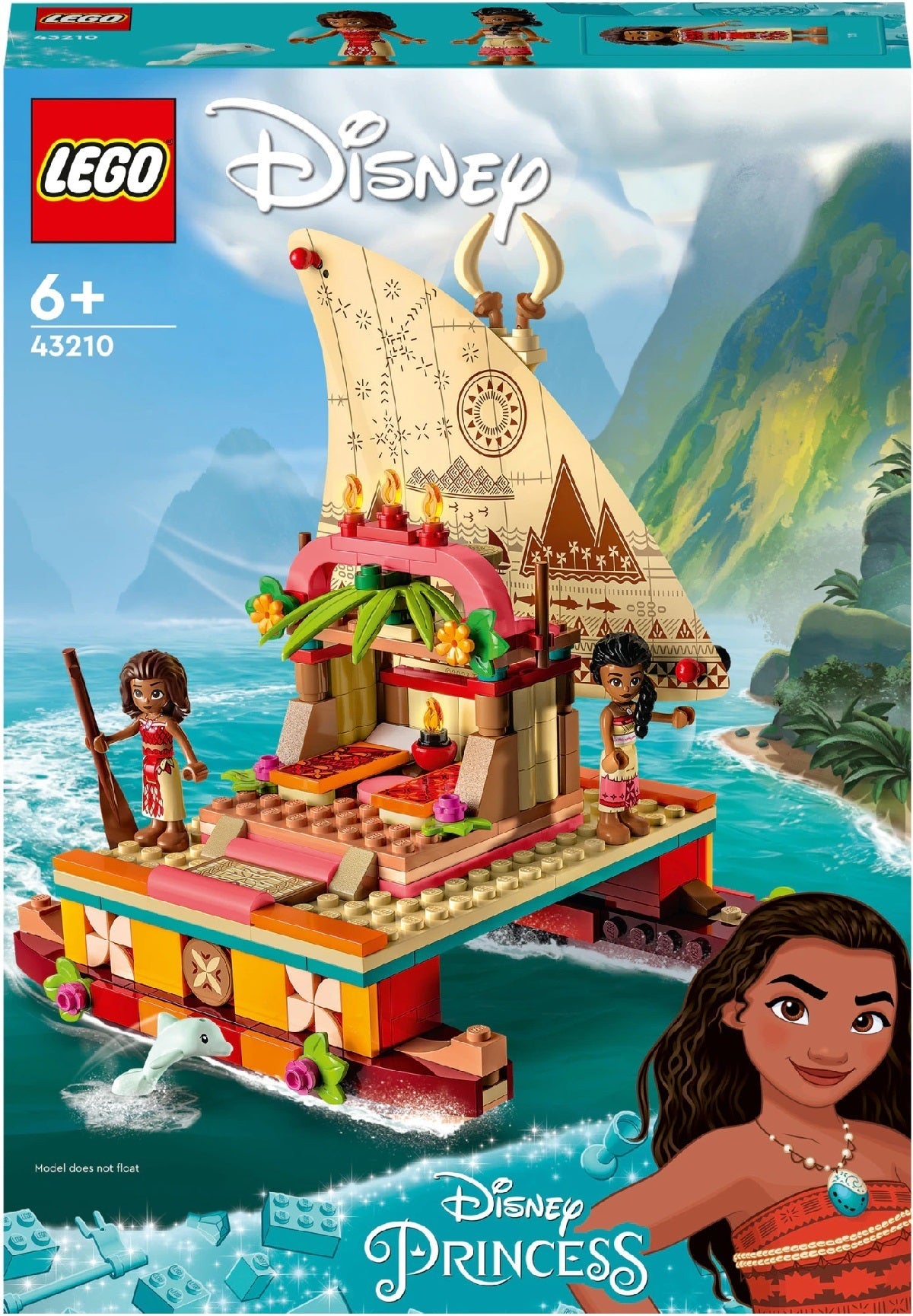 LEGO DISNEY PRINCESS 43210 - Catamaranul polinezian al Moanei 43210 ( 321 piese )