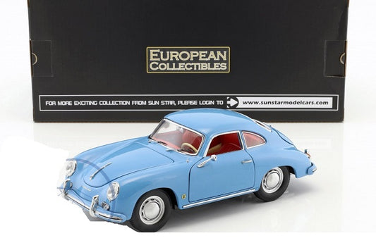 Porsche 356A 1500 GS Carrera GT Aquamarine Blue - 1/18 SunStar