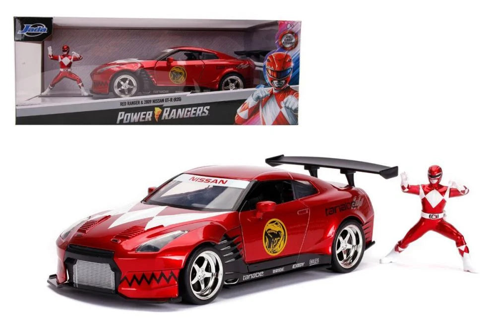 Nissan GT-R 2009 R35 & Figurina Red Ranger - 1/24 Jada