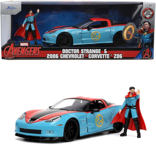 Chevrolet Corvette Z06 2006 cu figurina Doctor Strange - 1/24 Jada